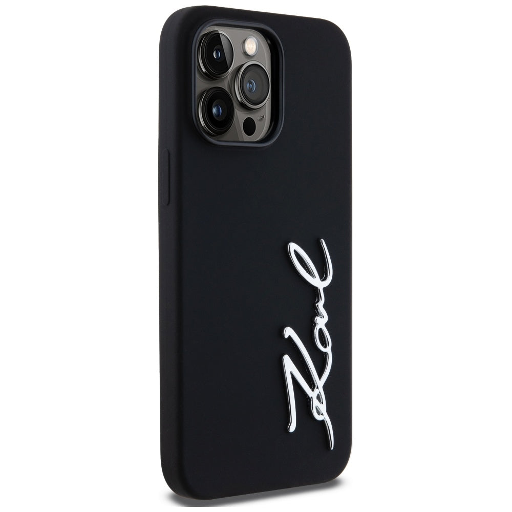 Case for Apple iPhone 14 Pro Max, Karl Lagerfeld, Silicone Script, Black