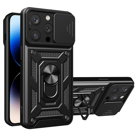 Hülle für Apple iPhone 14 Pro, Techsuit, CamShield, Schwarz