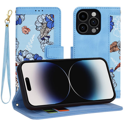 Hülle für Apple iPhone 14 Pro, Techsuit, FlipCraft, Blau