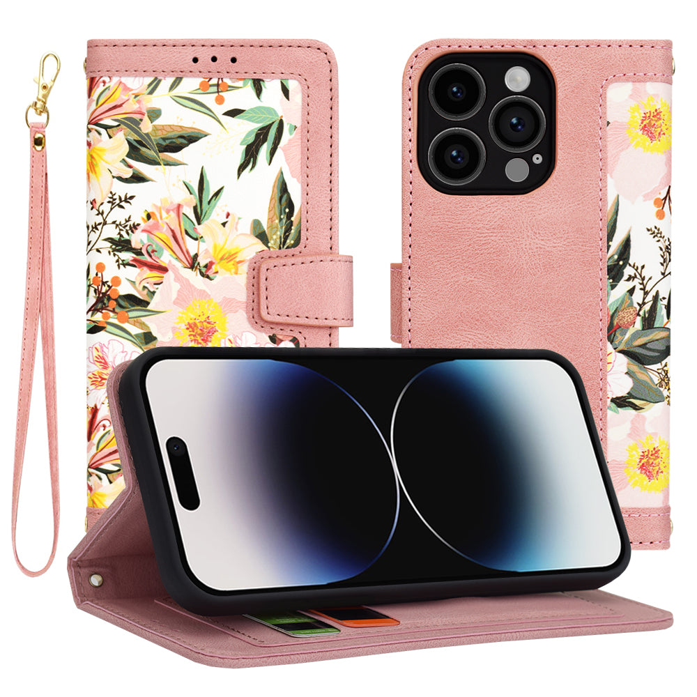 Hülle für Apple iPhone 14 Pro, Techsuit, FlipCraft, Rosa