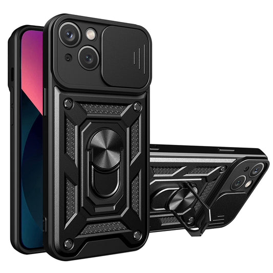 Hülle für Apple iPhone 14, Techsuit, CamShield, Schwarz