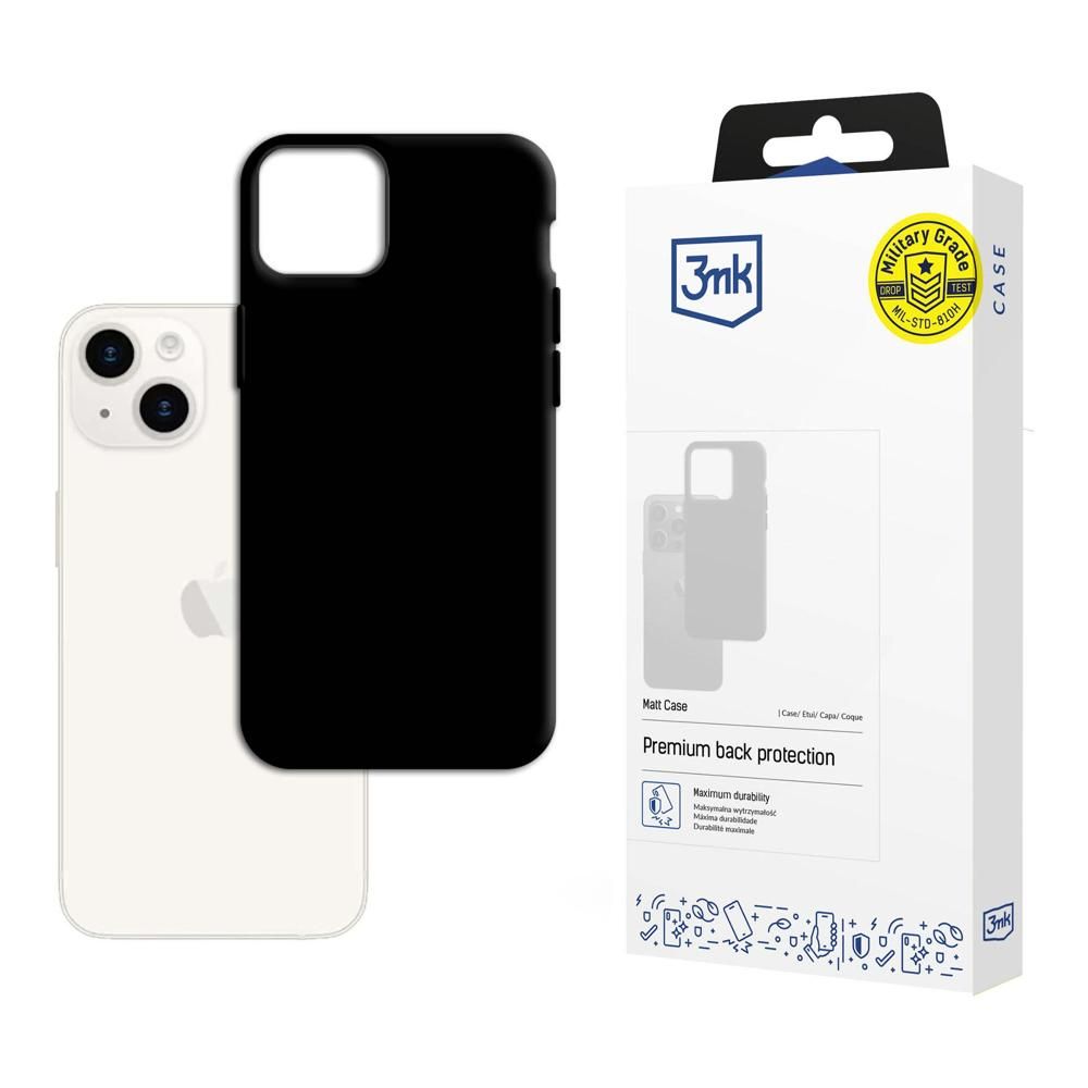 Hülle für Apple iPhone 15, 3MK, Matt Schwarz
