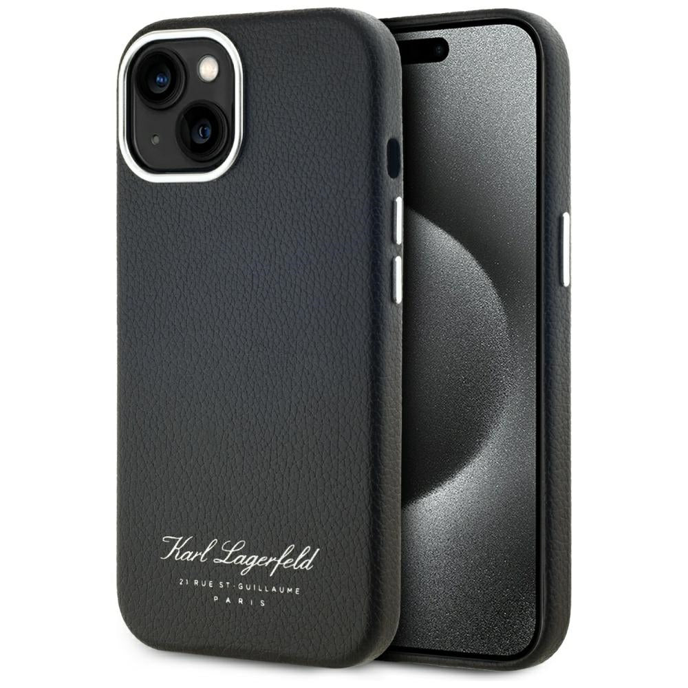 Hülle für Apple iPhone 15, Karl Lagerfeld, RSG, Schwarz