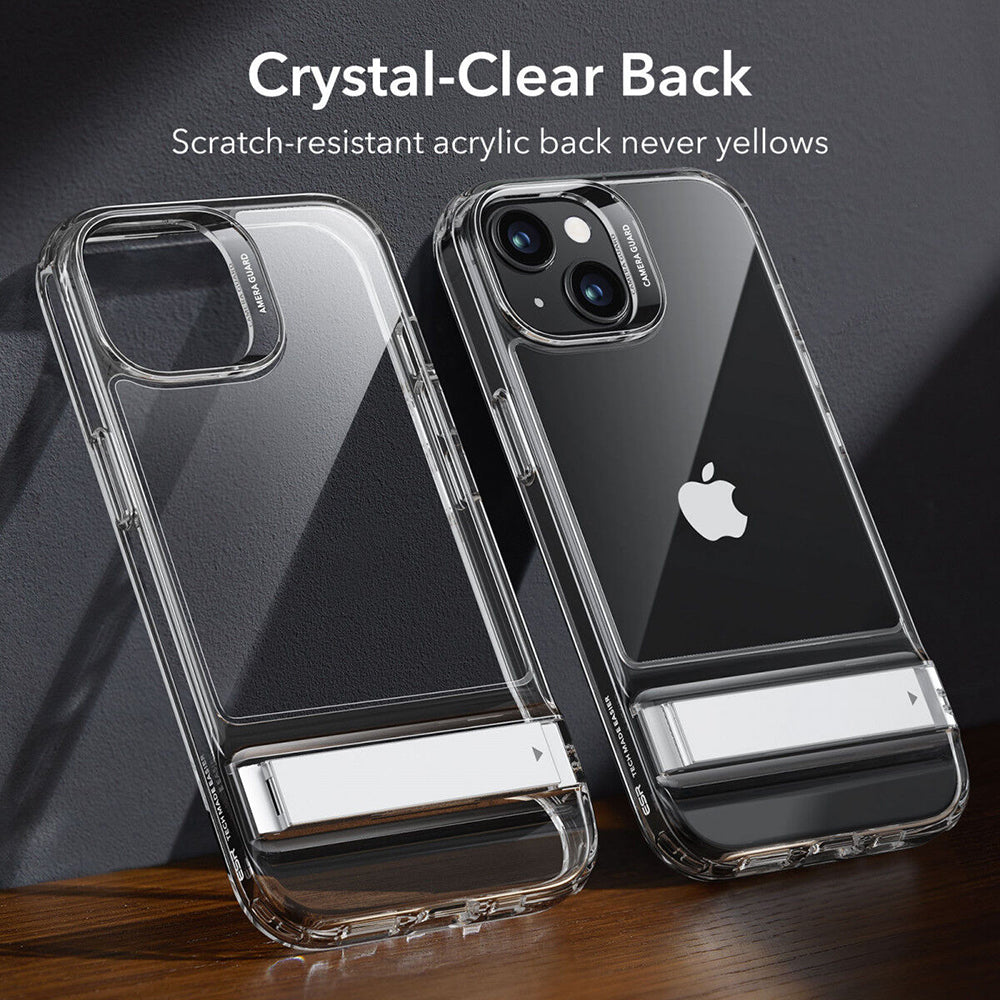 Case for Apple iPhone 15 Plus, ESR, Air Shield Boost Kickstand, Transparent