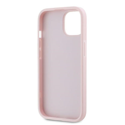 Hülle für Apple iPhone 15 Plus, Karl Lagerfeld, Diagonal Quilted Script, Rosa