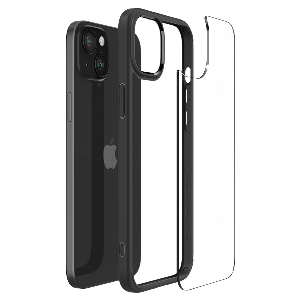 Hülle für Apple iPhone 15 Plus, Spigen, Ultra Hybrid, Mattschwarz