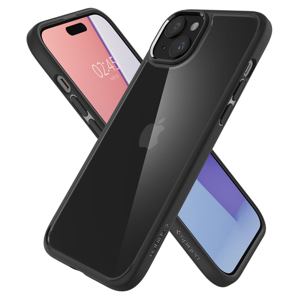 Hülle für Apple iPhone 15 Plus, Spigen, Ultra Hybrid, Mattschwarz