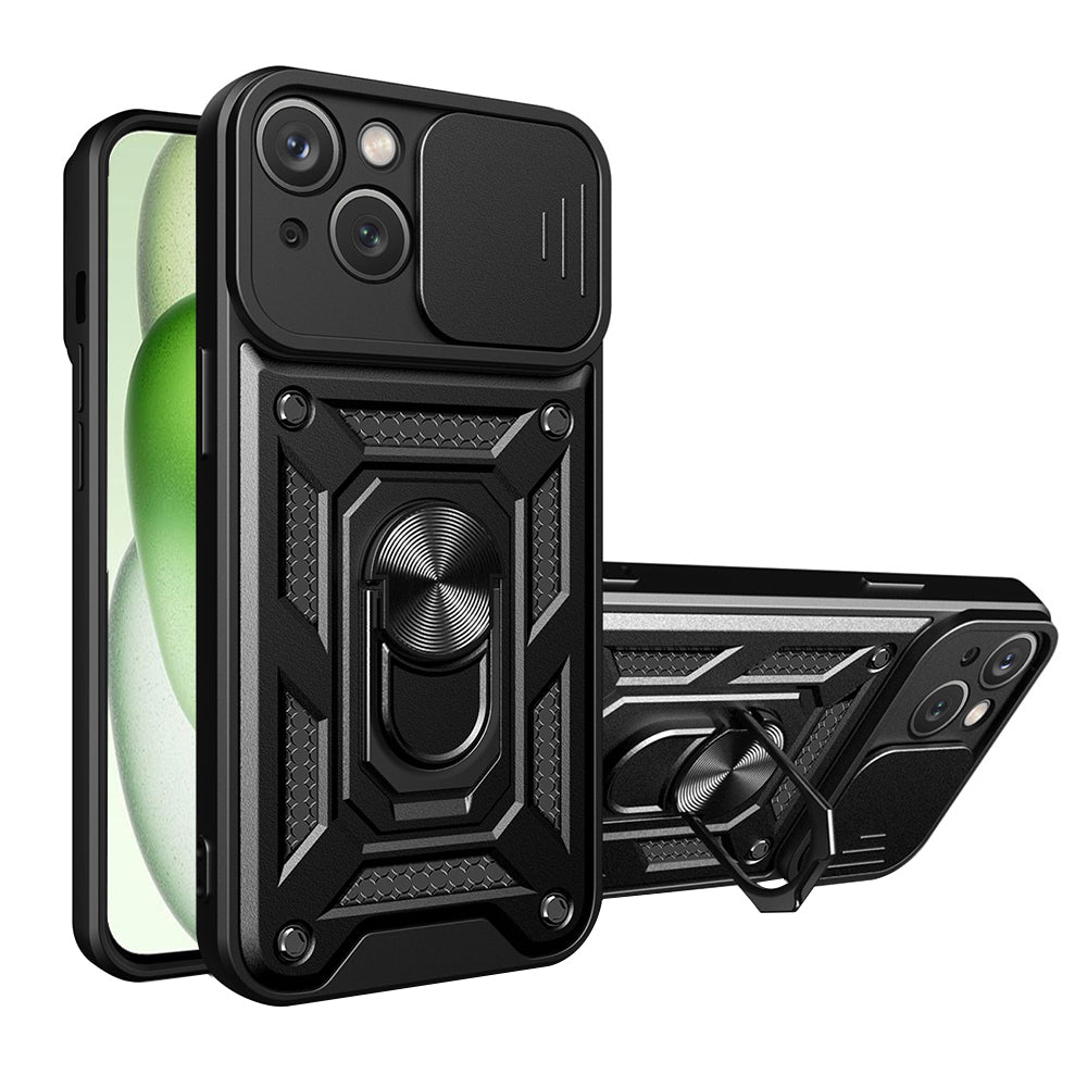 Hülle für Apple iPhone 15 Plus, Techsuit, CamShield, Schwarz