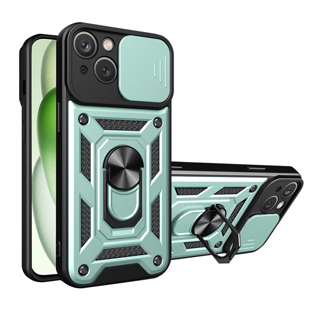 Hülle für Apple iPhone 15 Plus, Techsuit, CamShield, Grün