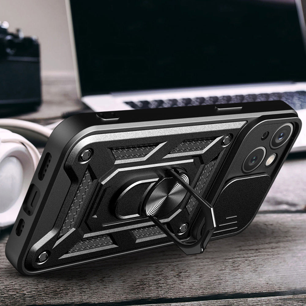 Hülle für Apple iPhone 15 Plus, Techsuit, CamShield, Grün