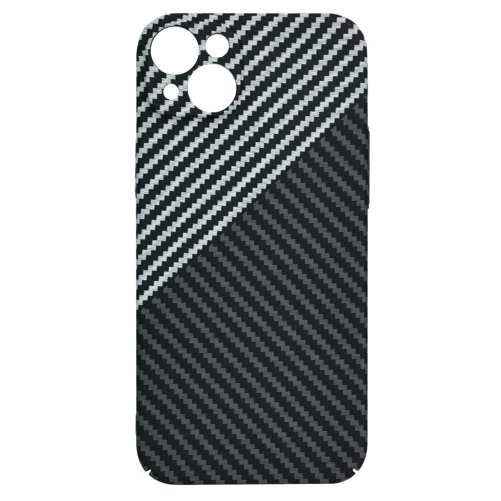 Hülle für Apple iPhone 15 Plus, Techsuit, Carbonite FiberShell, Schwarz Grau