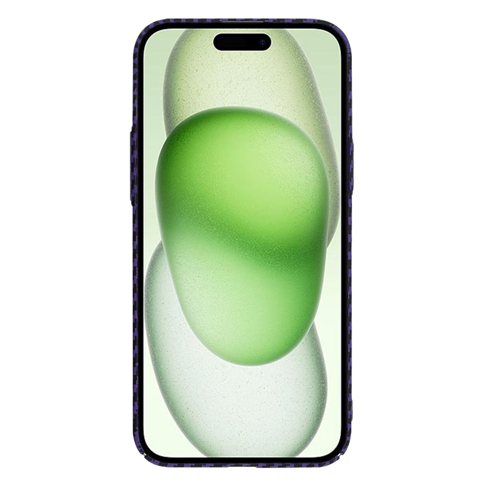 Hülle für Apple iPhone 15 Plus, Techsuit, Carbonite FiberShell, Lila