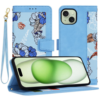 Hülle für Apple iPhone 15 Plus, Techsuit, FlipCraft, Blau