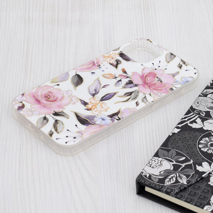 Hülle für Apple iPhone 15 Plus, Techsuit, Marble, Weiß
