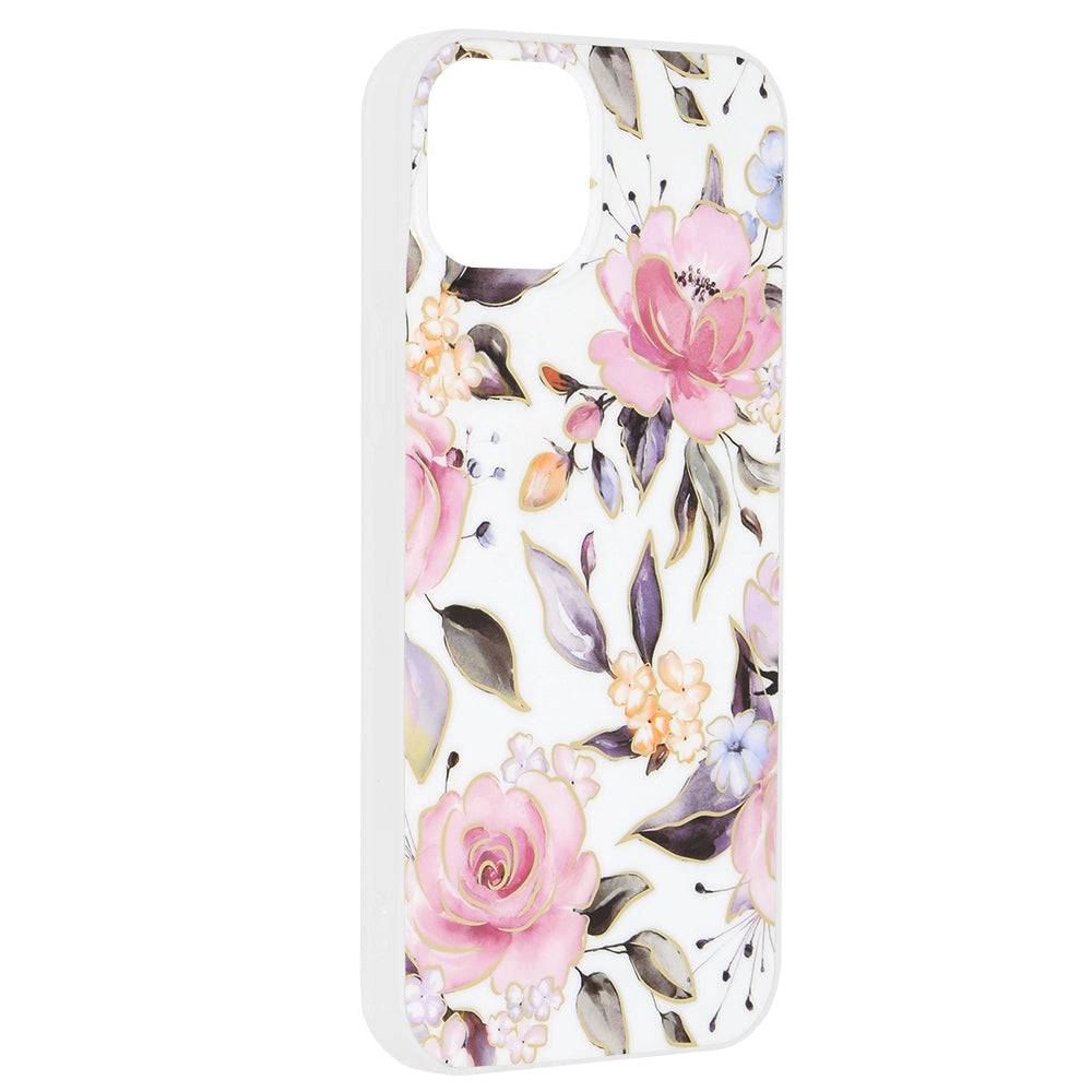 Hülle für Apple iPhone 15 Plus, Techsuit, Marble, Weiß