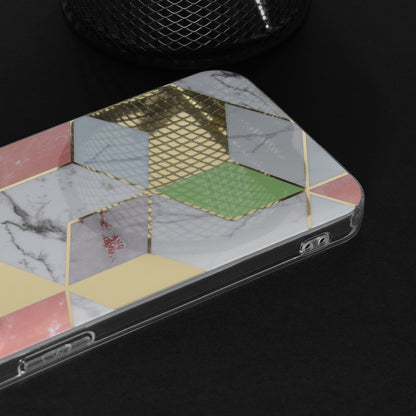 Hülle für Apple iPhone 15 Plus, Techsuit, Marble, Lila