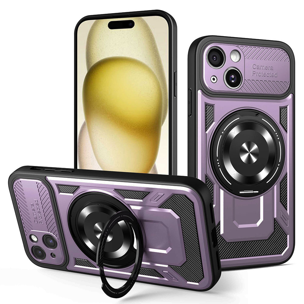 Case for Apple iPhone 15 Plus, Techsuit, RuggedCam, Purple