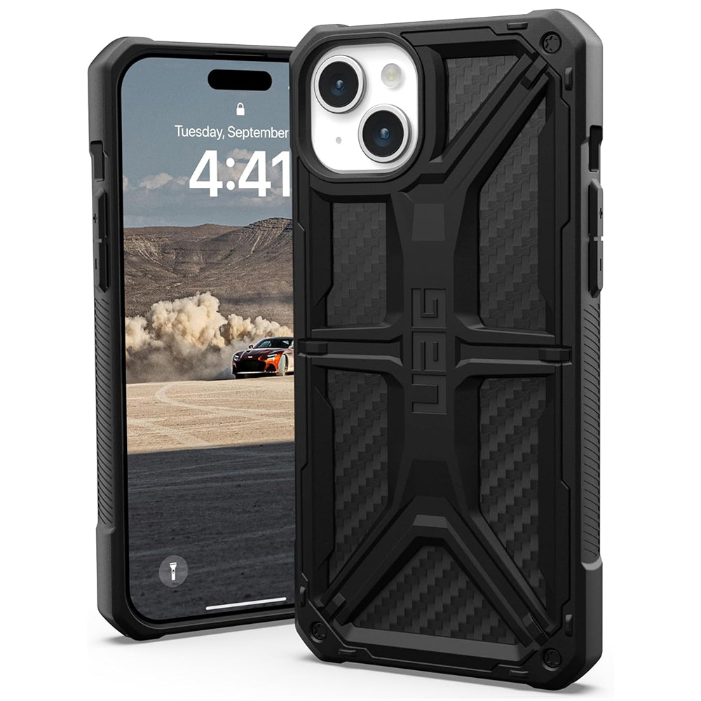 Hülle für Apple iPhone 15 Plus, Urban Armor Gear, Monarch Carbon, Schwarz