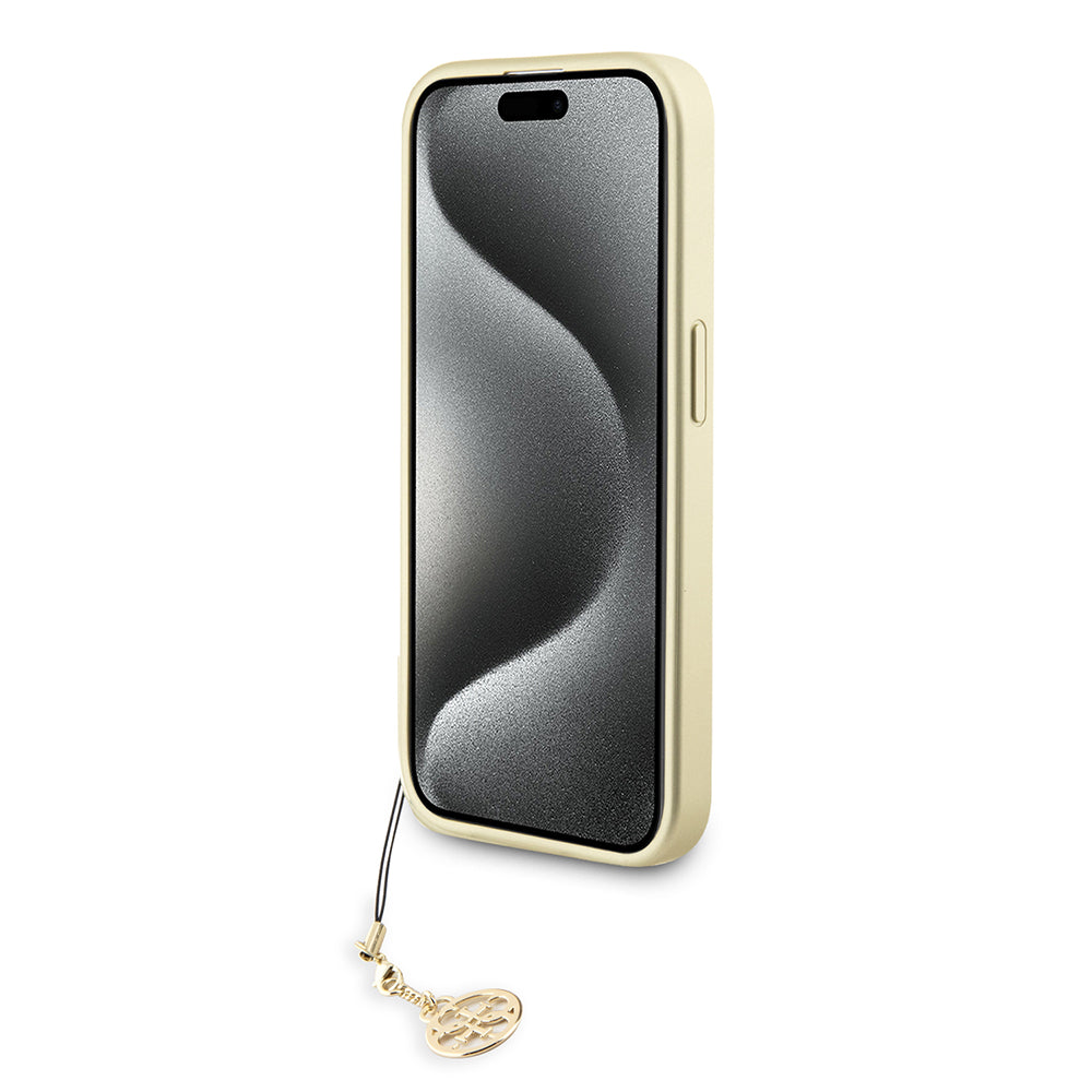 Hülle für Apple iPhone 15 Pro, Guess, 4G Charm, Grau