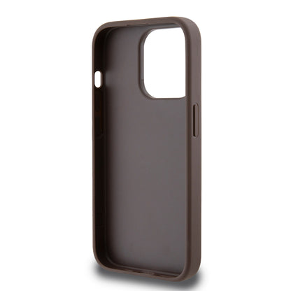 Hülle für Apple iPhone 15 Pro, Guess, 4G Stripe, Braun