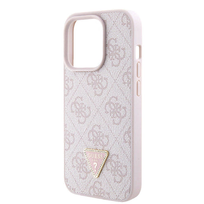 Hülle für Apple iPhone 15 Pro, Guess, Crossbody 4G Metal Logo, Rosa