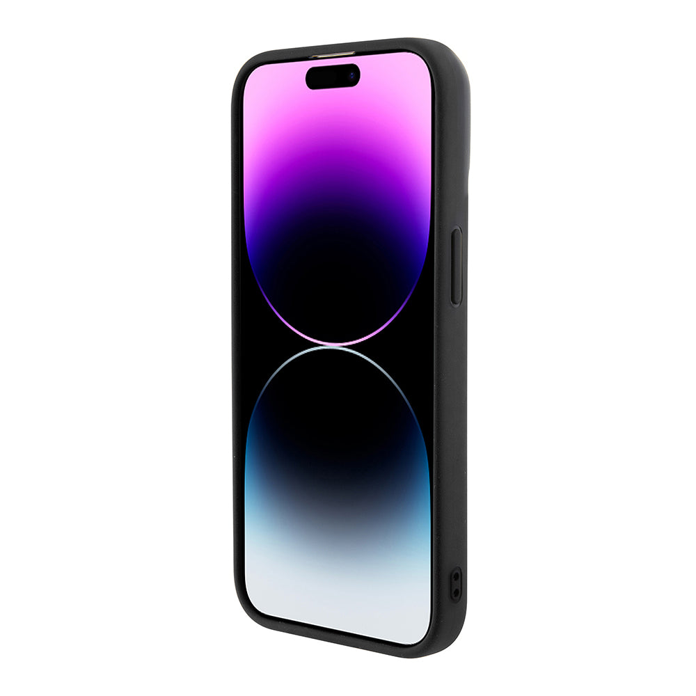 Case for Apple iPhone 15 Pro, Guess, PU Square Mirror Script Logo, Black GUHCP15LPMSDGSK