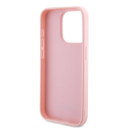 Case for Apple iPhone 15 Pro, Guess, Saffiano Iridescent Script, Pink