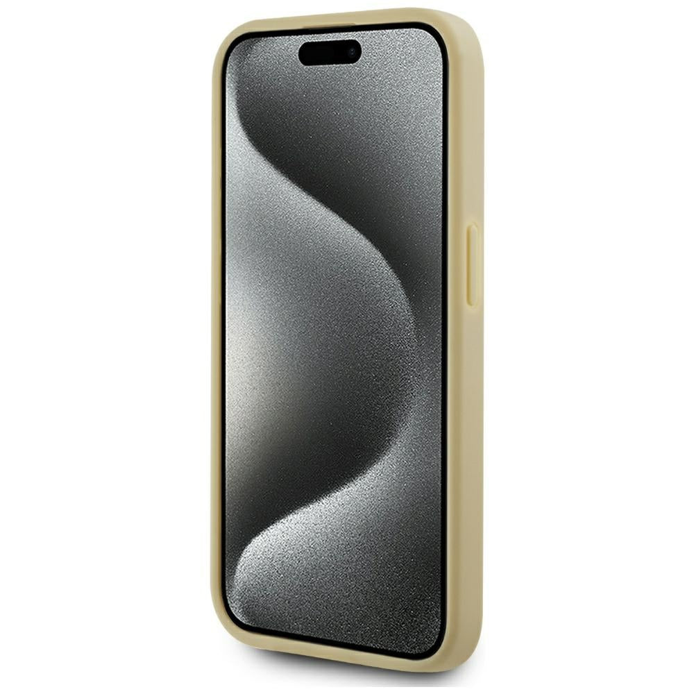Hülle für Apple iPhone 15 Pro, Karl Lagerfeld, Metal Signature, Gold