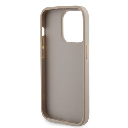 Hülle für Apple iPhone 15 Pro Max, Guess, 4G Strass Metal Logo, Gold