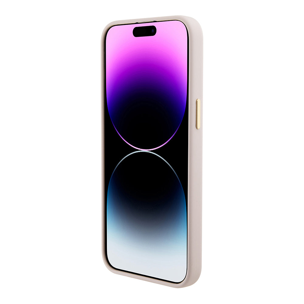 Hülle für Apple iPhone 15 Pro Max, Guess, 4G Strass Metal Logo, Rosa