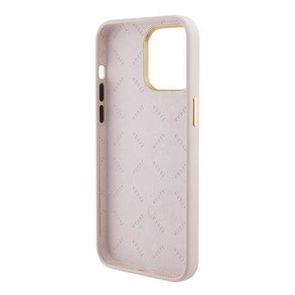 Hülle für Apple iPhone 15 Pro Max, Guess, 4G Strass Metal Logo, Rosa