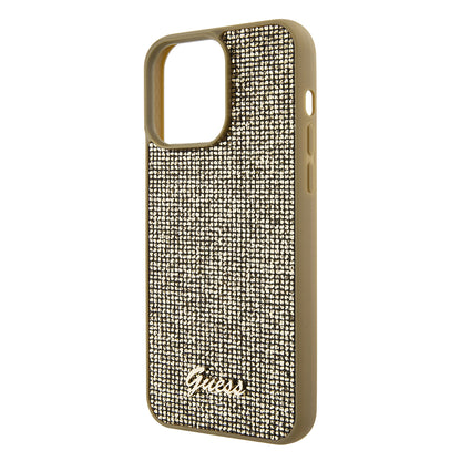 Hülle für Apple iPhone 15 Pro Max, Guess, Disco Metal Script, Gold