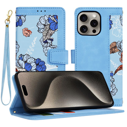 Hülle für Apple iPhone 15 Pro Max, Techsuit, FlipCraft, Blau