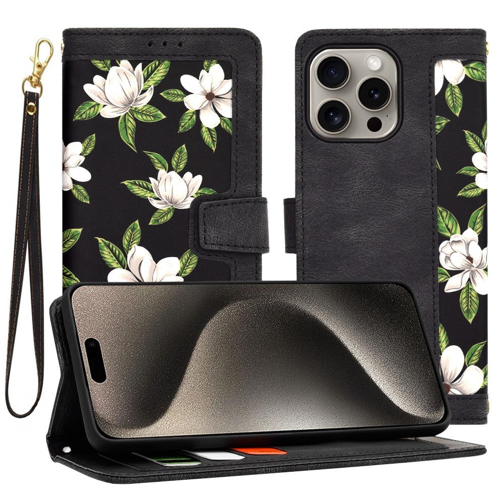 Hülle für Apple iPhone 15 Pro Max, Techsuit, FlipCraft, Schwarz
