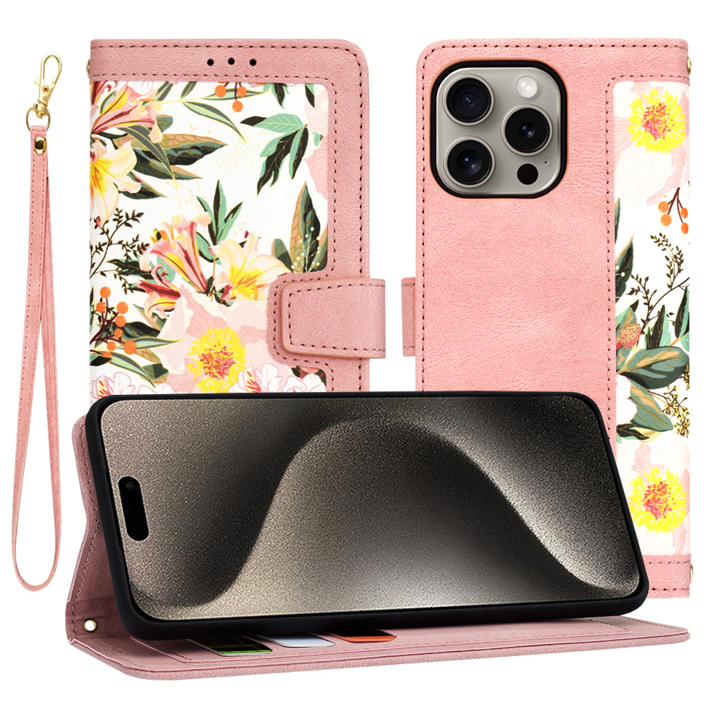 Hülle für Apple iPhone 15 Pro Max, Techsuit, FlipCraft, Rosa