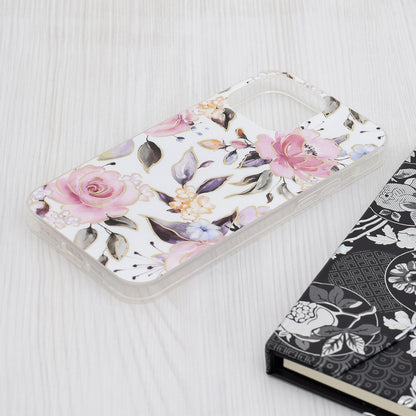 Hülle für Apple iPhone 15 Pro Max, Techsuit, Marble, Weiß