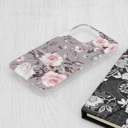Hülle für Apple iPhone 15 Pro Max, Techsuit, Marble, Grau