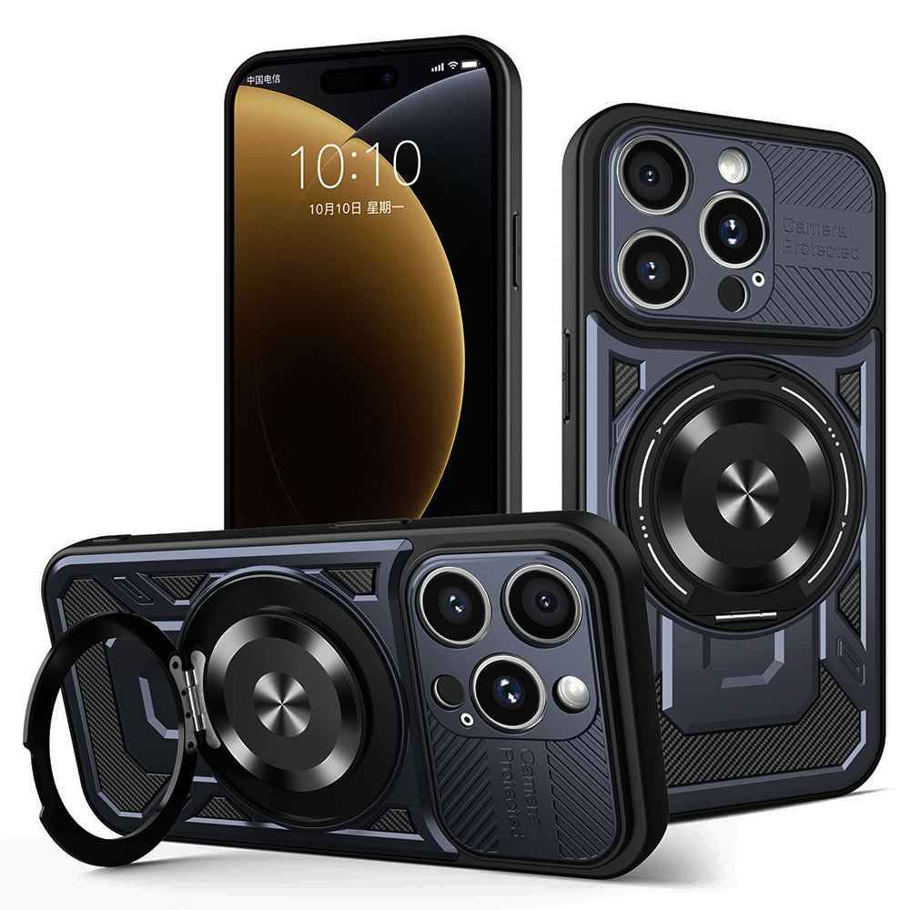 Hülle für Apple iPhone 15 Pro Max, Techsuit, RuggedCam, Blau