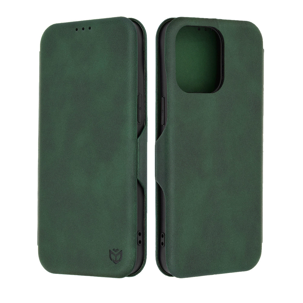 Hülle für Apple iPhone 15 Pro Max, Techsuit, Safe Wallet Plus, Grün