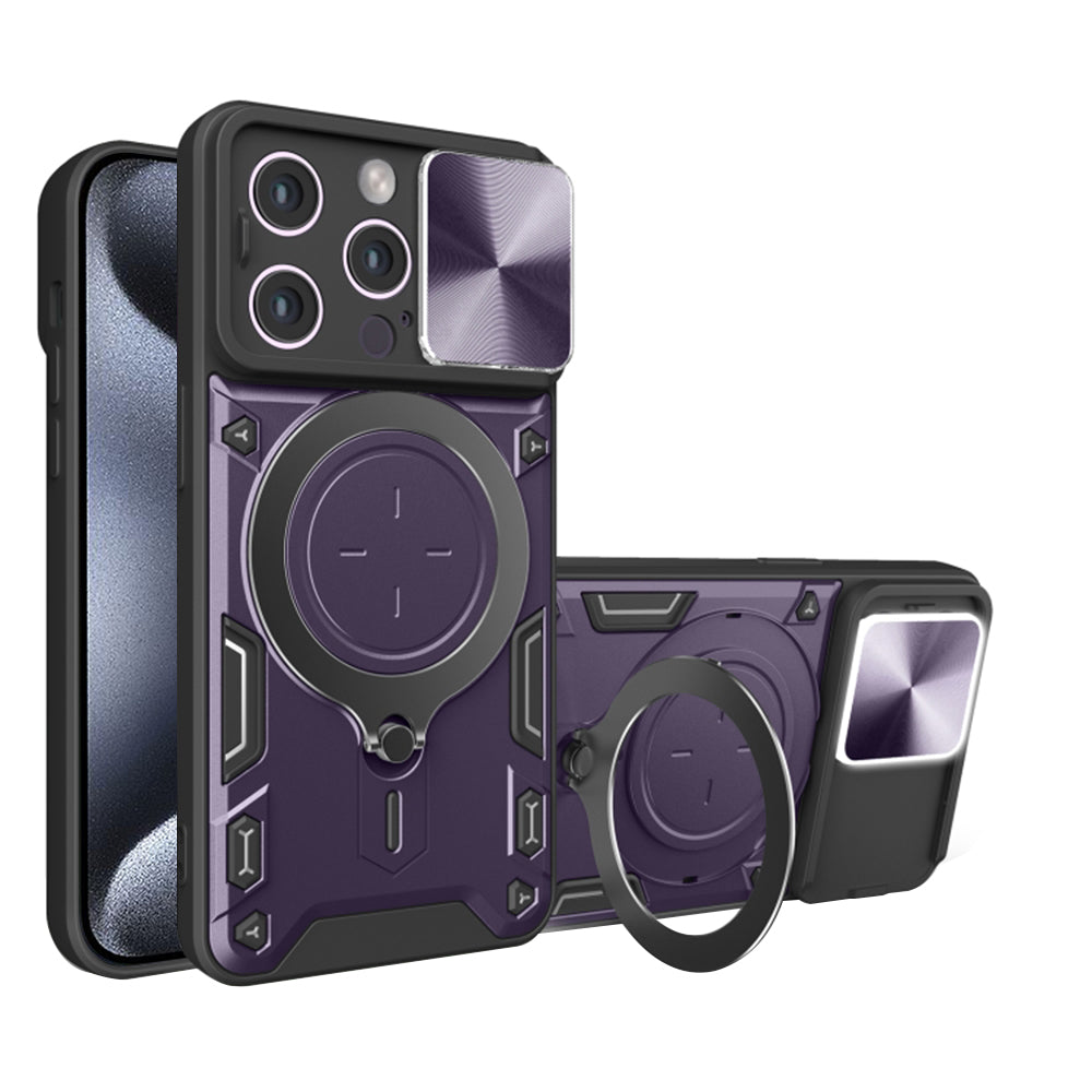 Hülle für Apple iPhone 15 Pro, Techsuit, CamGuard Pro, Lila
