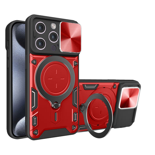 Hülle für Apple iPhone 15 Pro, Techsuit, CamGuard Pro, Rot