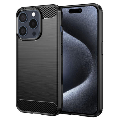 Hülle für Apple iPhone 15 Pro, Techsuit, Carbon, Schwarz