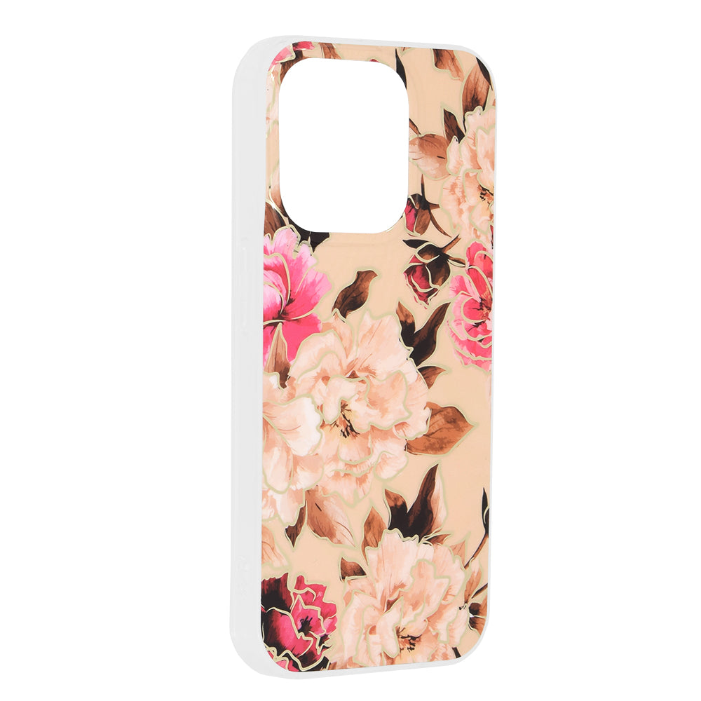 Hülle für Apple iPhone 15 Pro, Techsuit, Marble, Beige