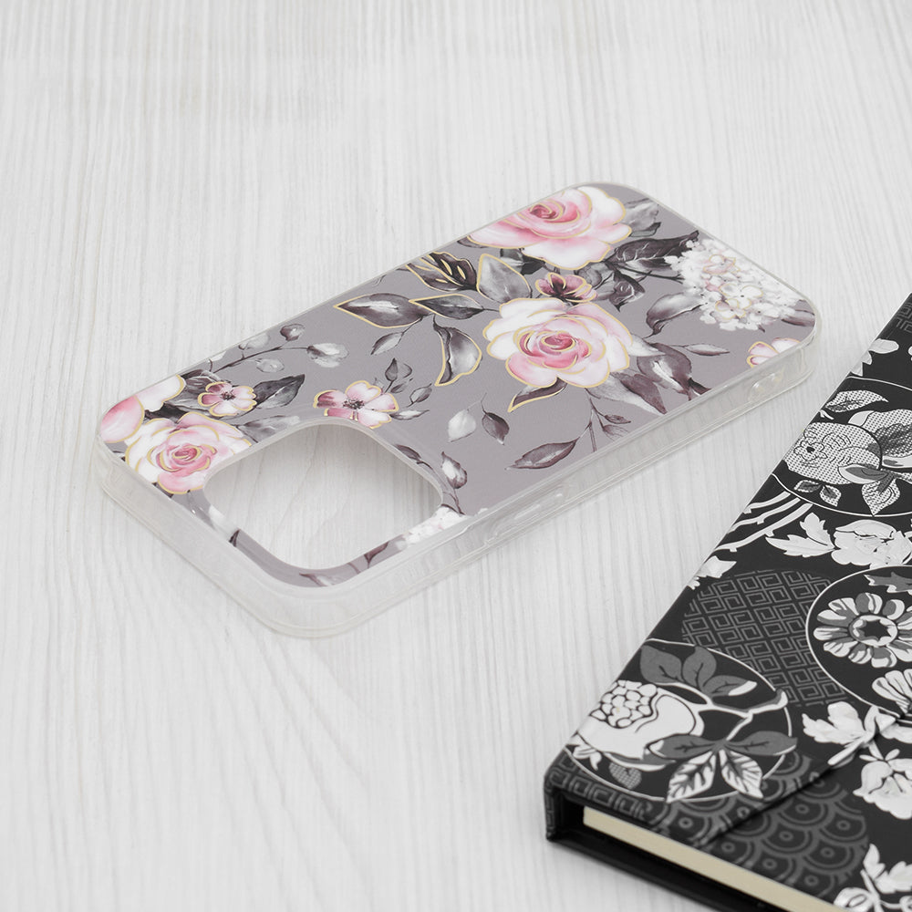 Hülle für Apple iPhone 15 Pro, Techsuit, Marble, Grau