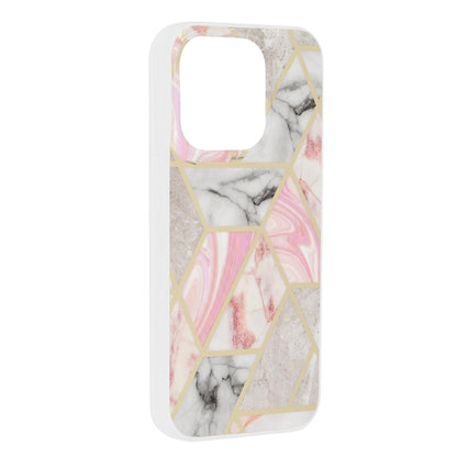Hülle für Apple iPhone 15 Pro, Techsuit, Marble, Rosa