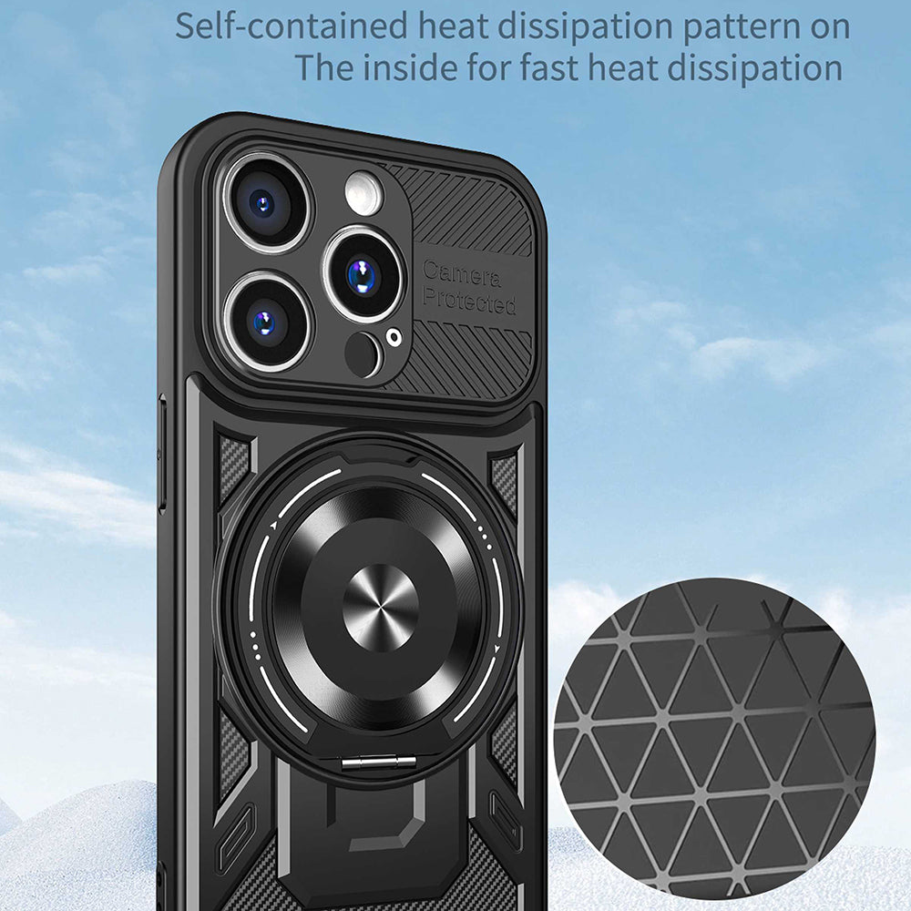 Hülle für Apple iPhone 15 Pro, Techsuit, RuggedCam, Grau