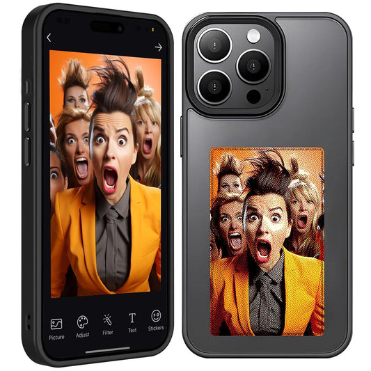 Hülle für Apple iPhone 15 Pro, Techsuit, SmartScreen NFC, Schwarz