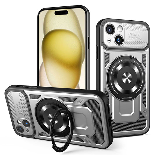 Hülle für Apple iPhone 15, Techsuit, RuggedCam, Grau