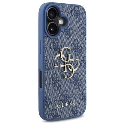Case for Apple iPhone 16, Guess, 4G Big Logo, Blue