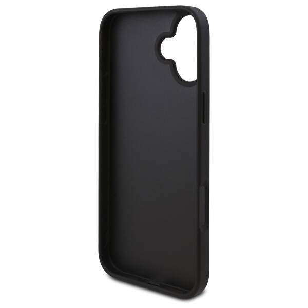 Case for Apple iPhone 16, Guess, 4G Triangle Logo, Black